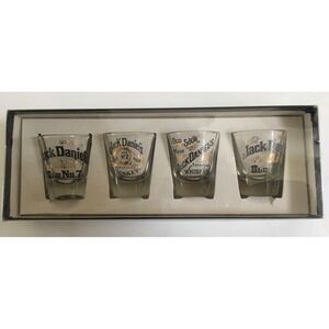 Vintage Jack Daniel's 1 1/2 OZ  Shot Glass Set Of 4 Lynchburg, Tennessee